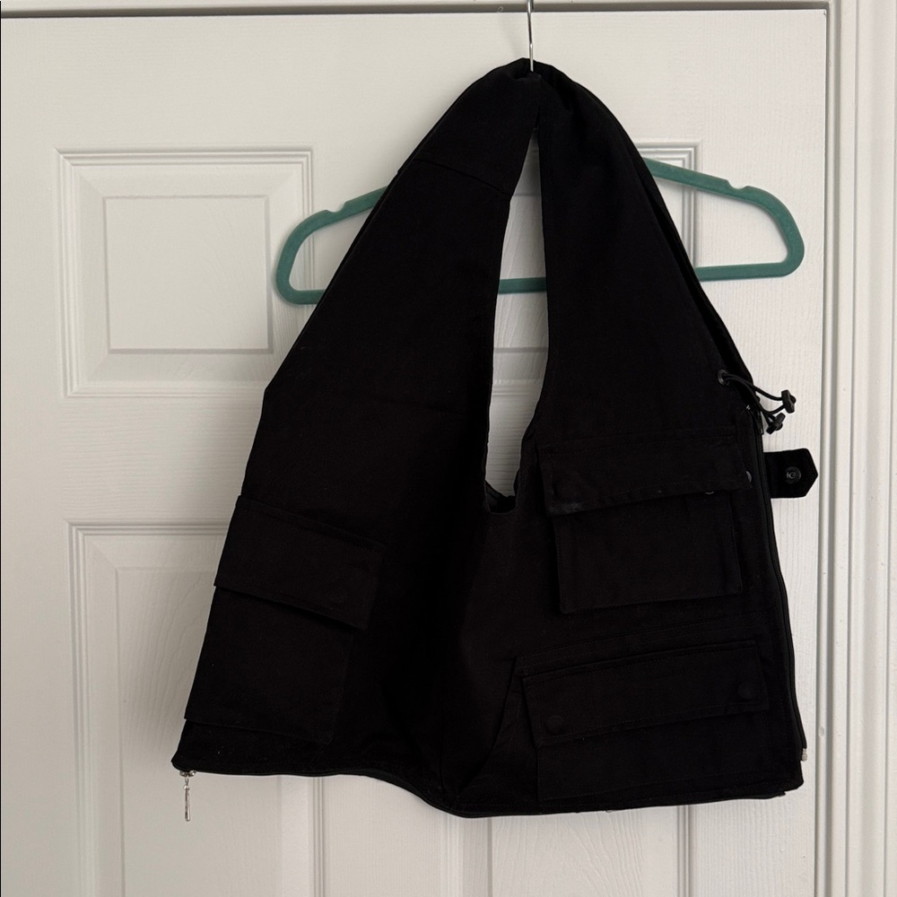 Black Multi Function Utility Vest Converts Into S… - image 2